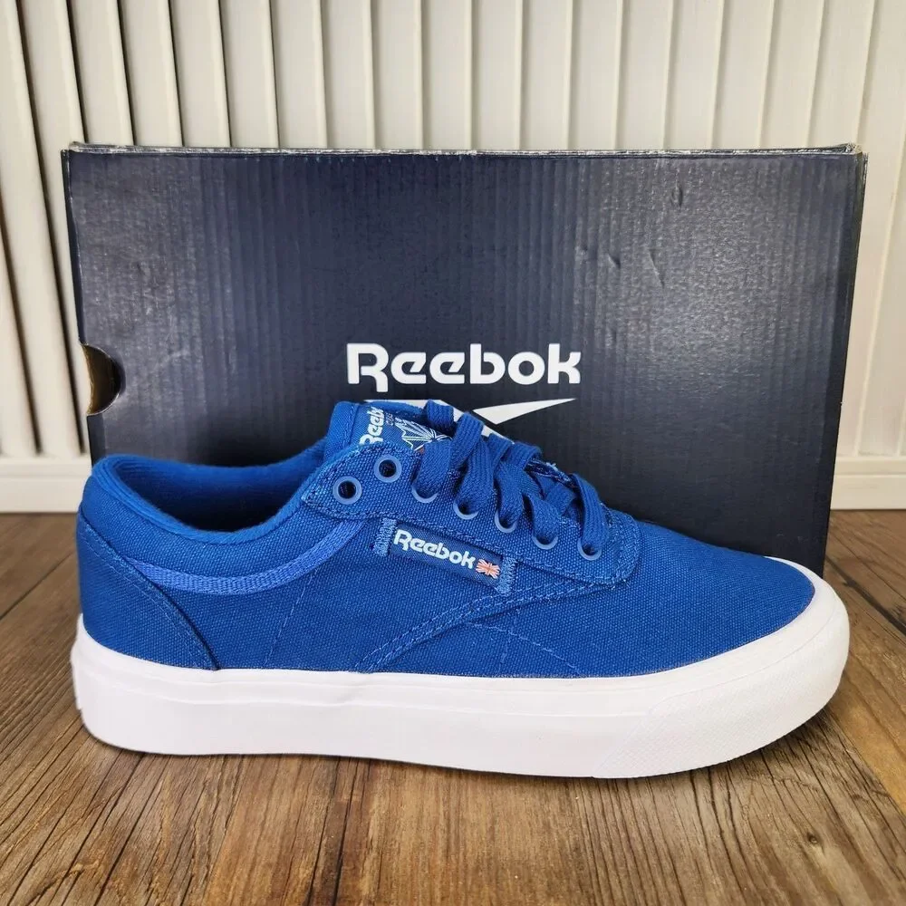 Reebok Club C Coast Kids Sz 4 Blue White Streetwear Tennis Sneakers Shoes Q46142